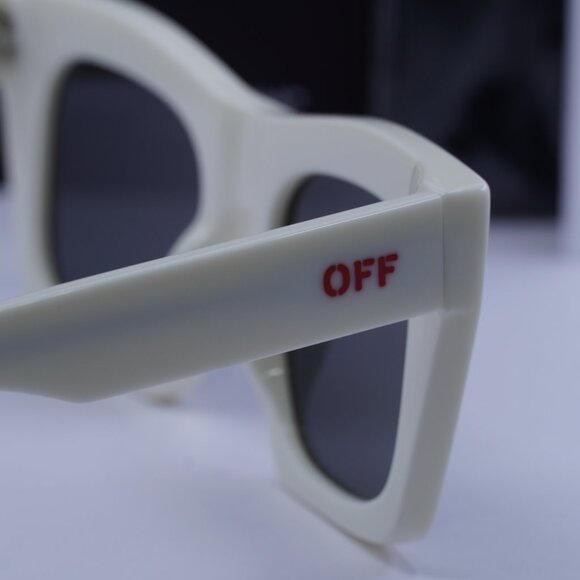 Off-White OERI13Y SELMA 0107 Square Sunglasses – White/Grey main image 9